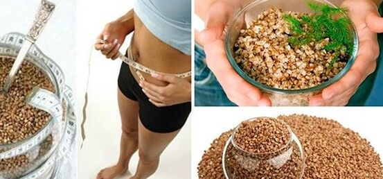 The main component of the diet menu is buckwheat porridge.
