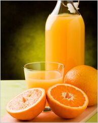 Fruit juice diet dish for idlers